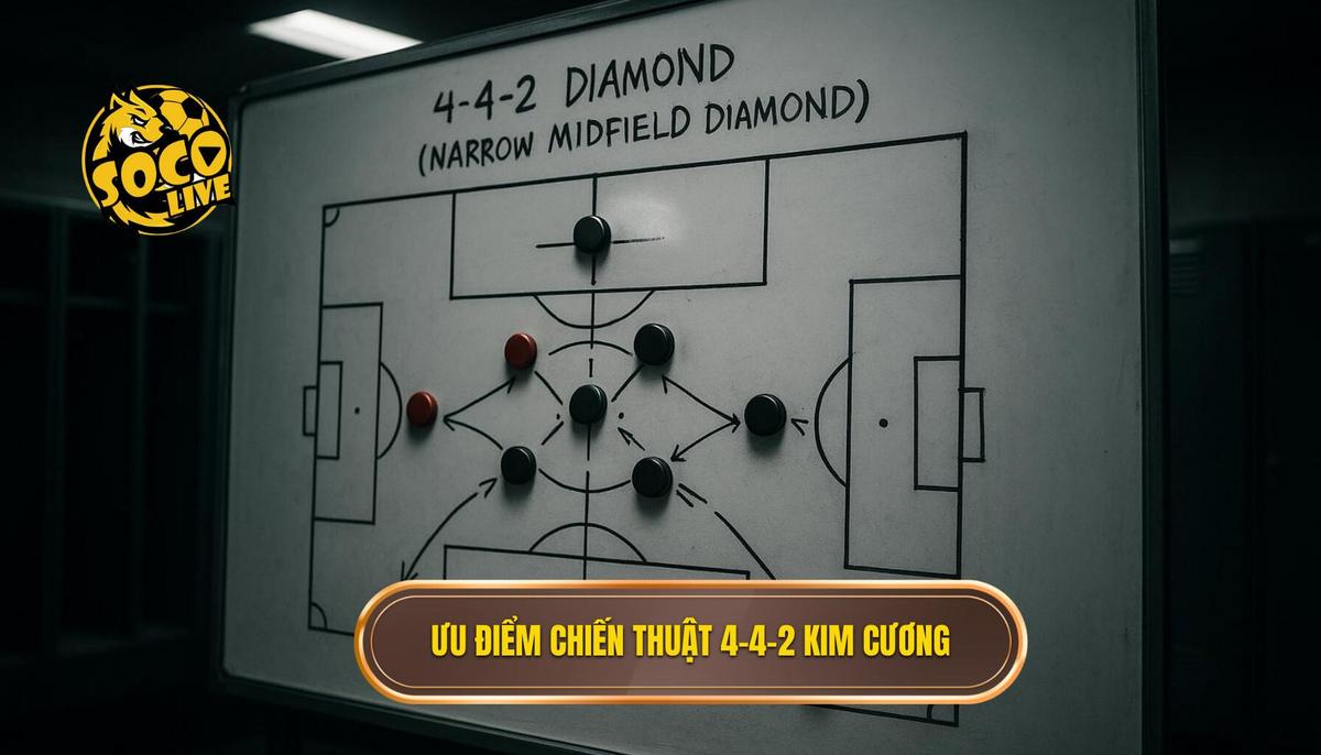 Phân tích Sâu_ Ưu điểm Độc đáo của Chiến thuật 4-4-2 kim cương
