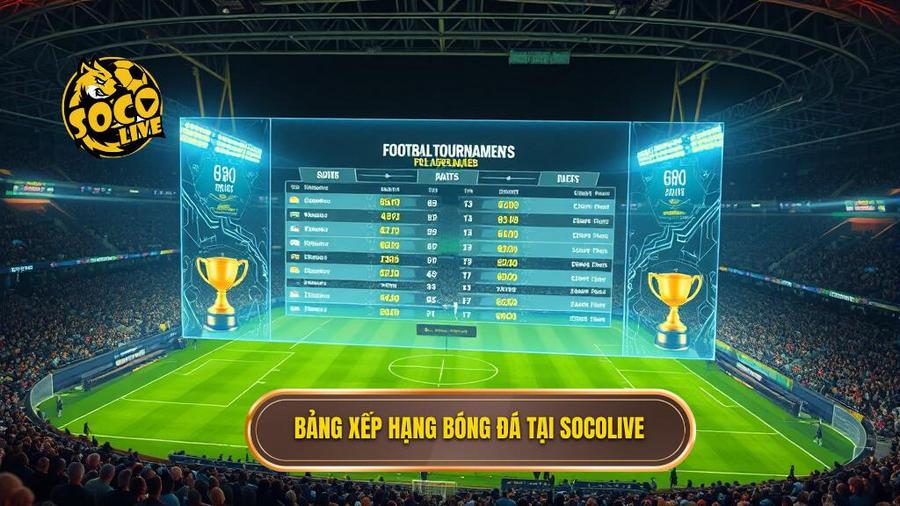Bảng xếp hạng bóng đá tại Socolive
