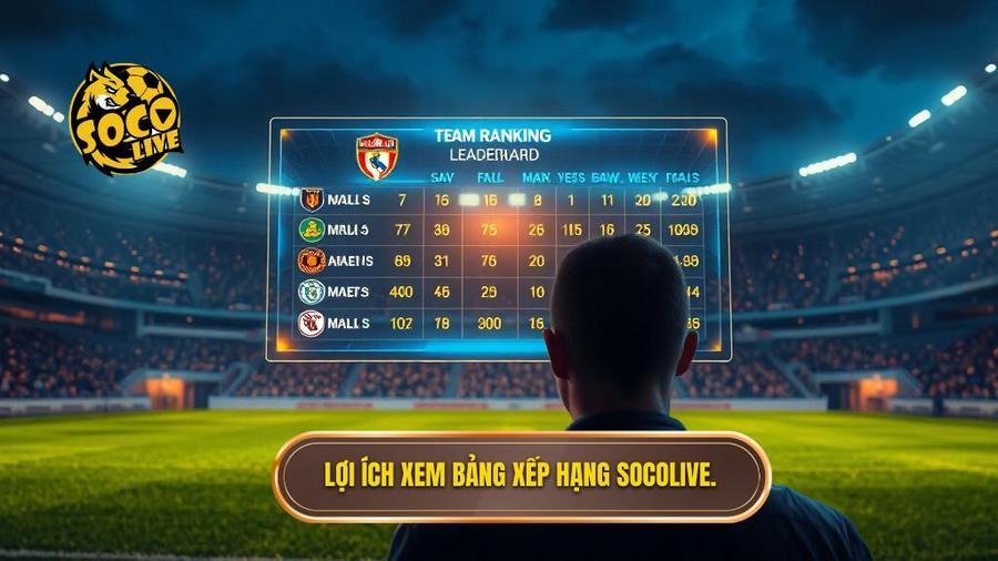  Lợi ích xem bảng xếp hạng Socolive.