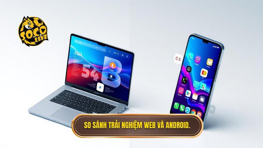 So sánh trải nghiệm Web và Android.